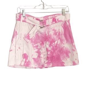 NWOT Express Y2K Inspired Custom Tie-Dye Pleated Mini Skirt Size 2
